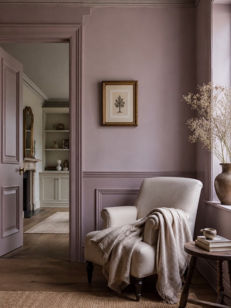 Aspirational interior — pastel living room or hallway