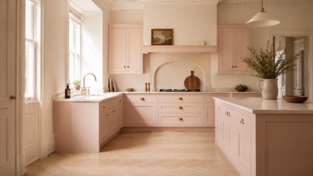 Hero — beautifully hand-painted pastel kitchen